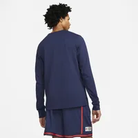 Nike Mens Long Sleeve Hype T-Shirt - Navy/Red
