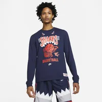 Nike Mens Long Sleeve Hype T-Shirt - Navy/Red