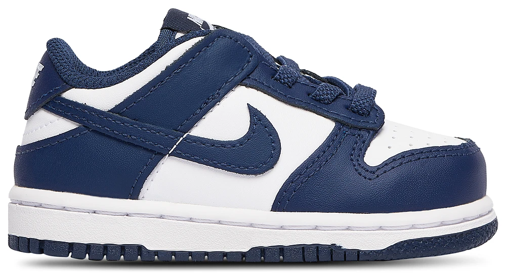 Nike Boys Dunk Low - Boys' Toddler Shoes White/White/Midnight Navy