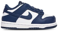 Nike Boys Dunk Low - Boys' Toddler Shoes White/White/Midnight Navy