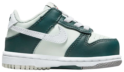 Nike Boys Nike Dunk Low - Boys' Toddler Shoes White/Deep Jungle/Light Silver Size 04.0