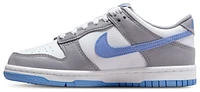 Nike Girls Nike Dunk Low - Girls' Grade School Basketball Shoes White/Royal/Grey Size 05.0