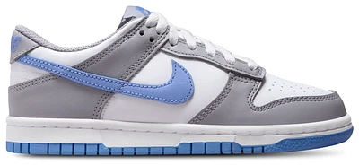 Nike Girls Nike Dunk Low - Girls' Grade School Basketball Shoes White/Royal/Grey Size 05.0