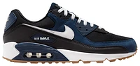 Nike Mens Air Max 90 - Shoes Gum Medium Brown/White/Midnight Navy