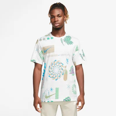 Nike Mens Festival All Over Print T-Shirt - White/White