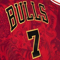 Mitchell & Ness Mens Bulls CNY Jersey - Red/Gold