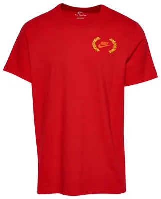 Nike Mens Nike Squiggles T-Shirt - Mens Red/Yellow Size S