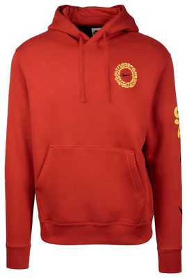 San Francisco 49ers Nike Sideline Impact Lockup Performance Pullover Hoodie  - Scarlet/Black