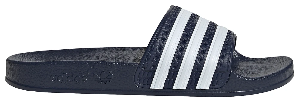 adidas Originals Boys adidas Originals Adilette Slides - Boys' Grade School Shoes White/Legend Ink/Legend Ink Size 04.0