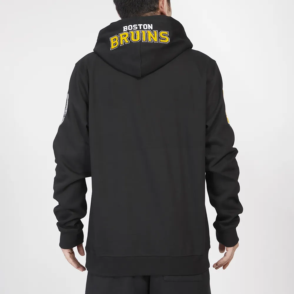 Pro Standard Mens Bruins Hybrid Pullover Hoodie - Black