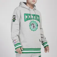 Pro Standard Mens Pro Standard Celtics Crest Emblem Fleece P/O Hoodie - Mens Gray Size M