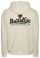 Ball Is Life Mens Concrete Hoodie - Natural/Multi