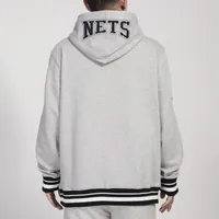 Pro Standard Mens Nets Crest Emblem Fleece P/O Hoodie - Gray