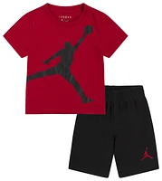 Jordan Boys Jordan Jumbo Jumpman Shorts Set - Boys' Toddler Black/Red Size 2T