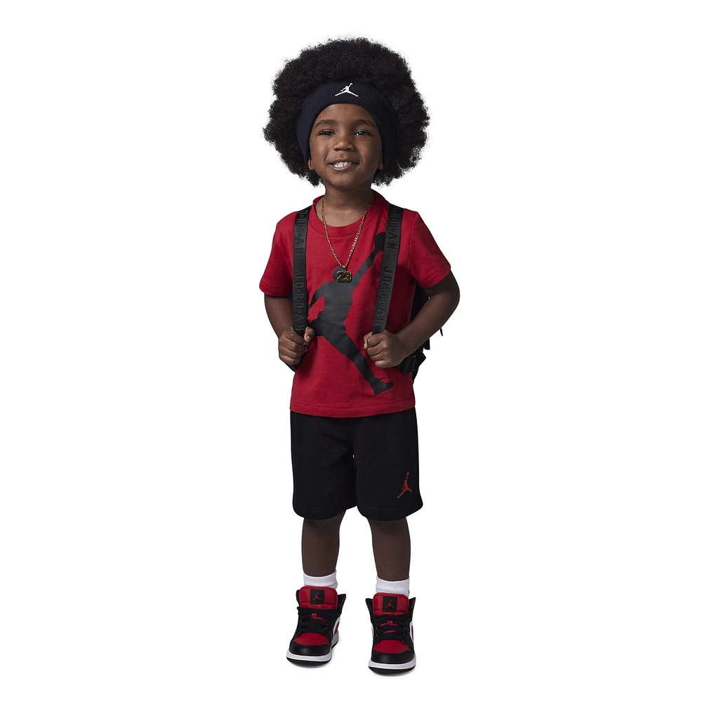 Jordan Boys Jordan Jumbo Jumpman Shorts Set - Boys' Toddler Black/Red Size 2T
