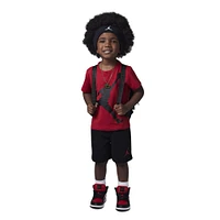 Jordan Boys Jordan Jumbo Jumpman Shorts Set - Boys' Toddler Black/Red Size 2T
