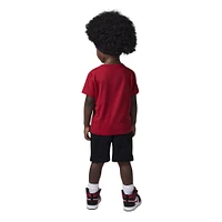 Jordan Boys Jordan Jumbo Jumpman Shorts Set - Boys' Toddler Black/Red Size 2T