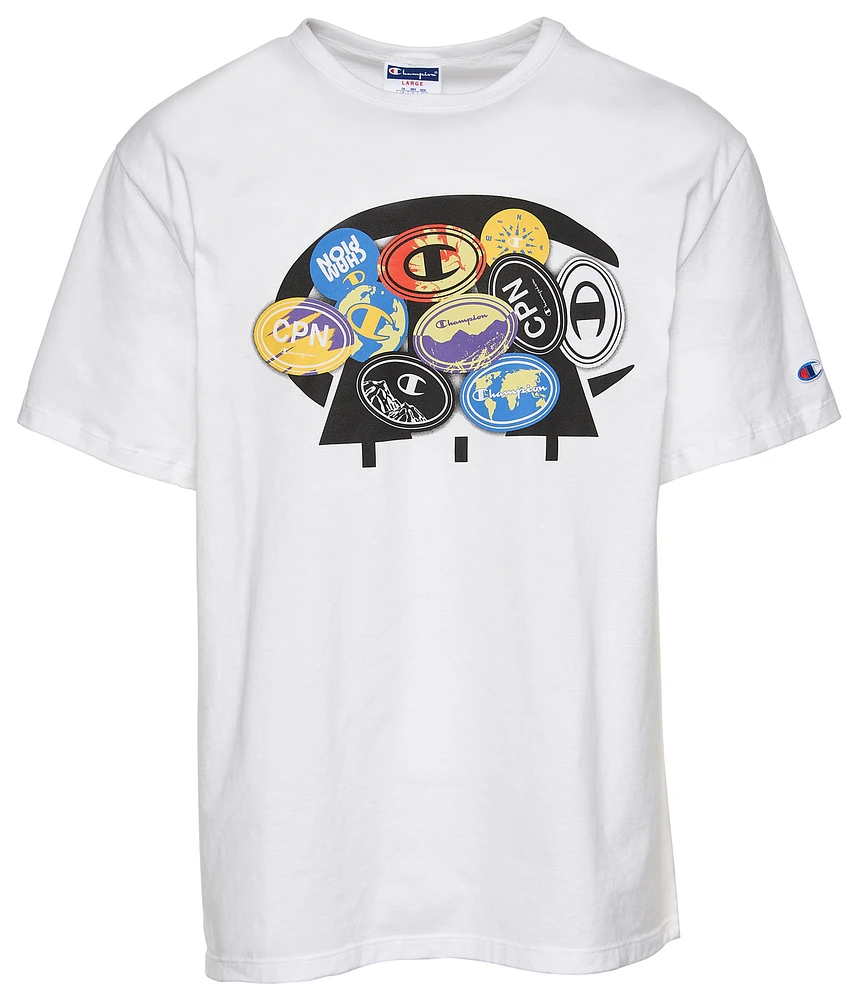 Champion Mens C Patches T-Shirt - White/Multi