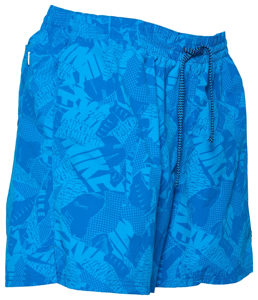 Nike Mens Nike Collage Icon 5" Volley Shorts - Mens Photo Blue Size XL