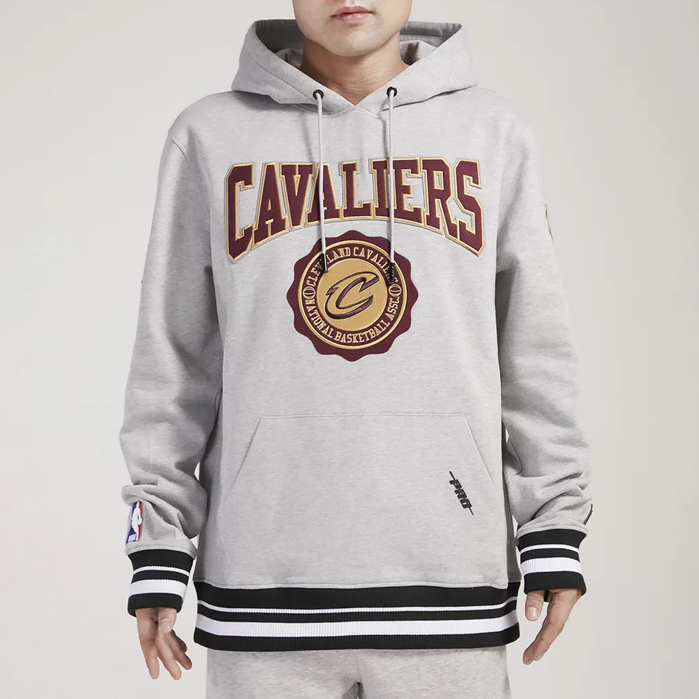 Pro Standard Mens Cavaliers Crest Emblem Fleece P/O Hoodie - Gray