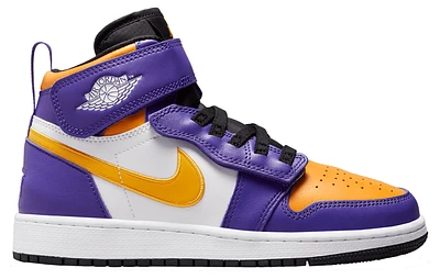 Jordan Boys Jordan Retro 1 High Flyease - Boys' Grade School Shoes Purple/Yellow Size 07.0