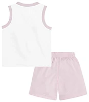 Jordan Girls 23 Jersey Set - Girls' Toddler Black/Pink Foam