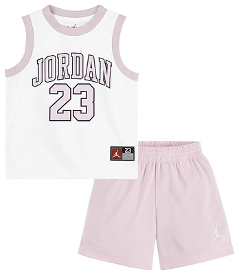 Jordan Girls 23 Jersey Set - Girls' Toddler Black/Pink Foam