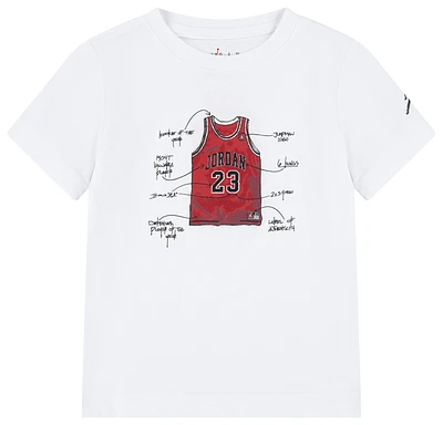 Jordan Boys Jordan The Jersey Short Sleeve T-Shirt - Boys' Toddler White/Red Size 2T