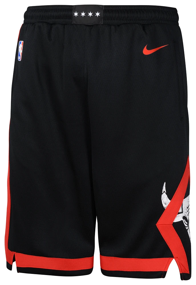 Nike Bulls City Edition Swingman Shorts - Boys' Grade School