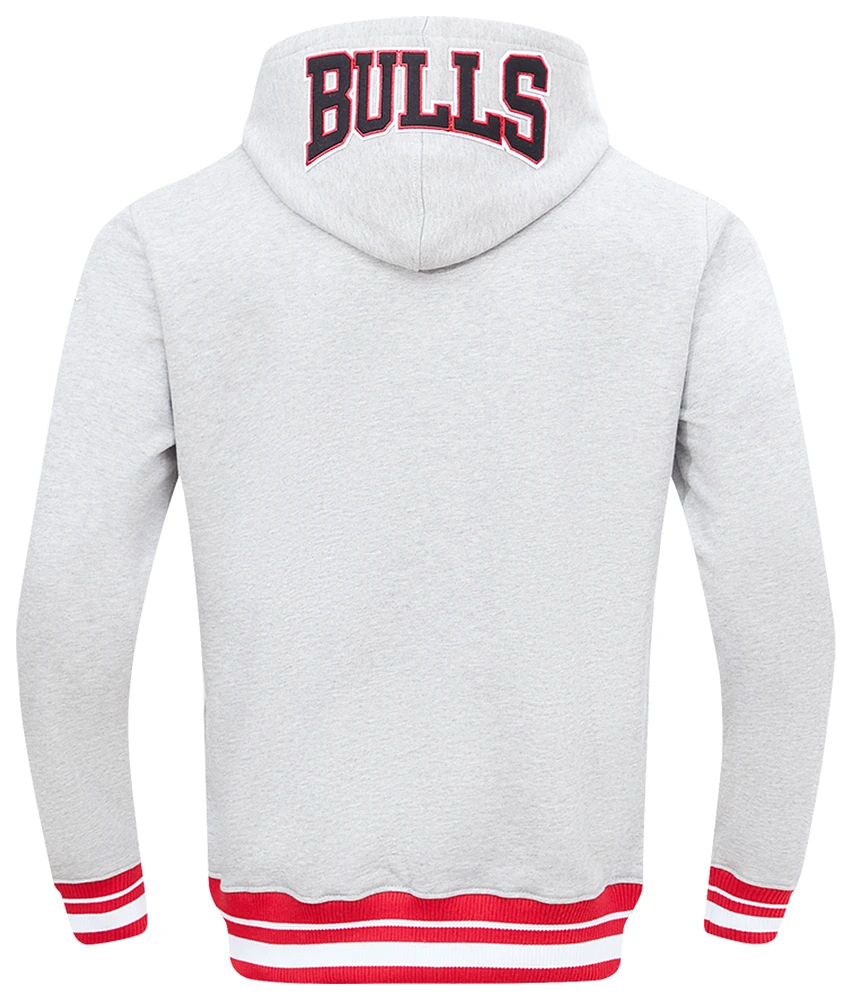 Pro Standard Mens Bulls Crest Emblem Fleece P/O Hoodie - Gray