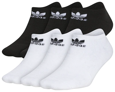 adidas Originals Boys Trefoil 6-Pack No Show Socks - Boys' Grade School White/Black