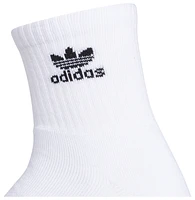adidas Originals Mens Trefoil 6-Pack Quarter Socks - Black/White