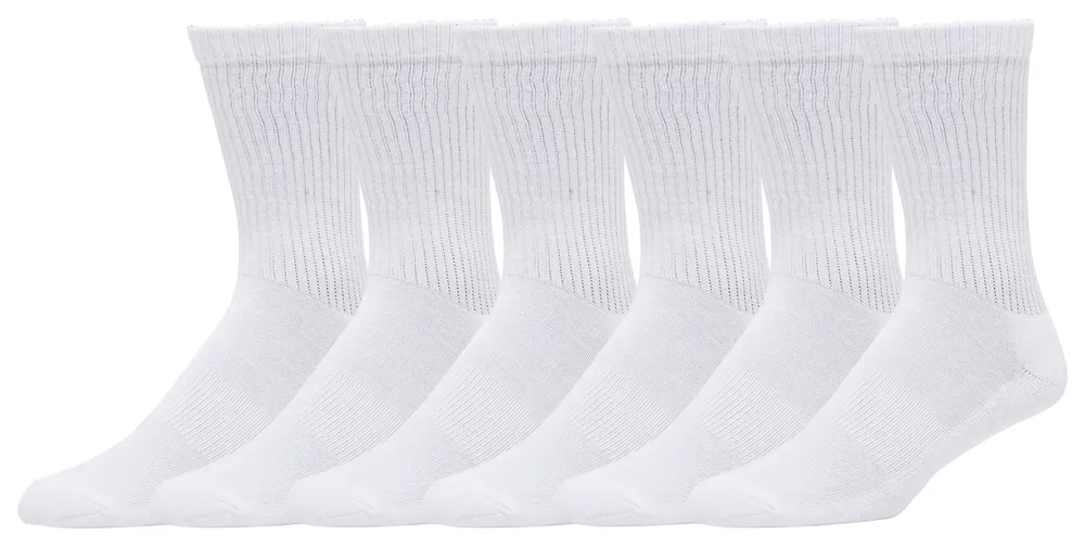 LCKR 6-Pack Athletic Half Cushion Crew Socks - Men's