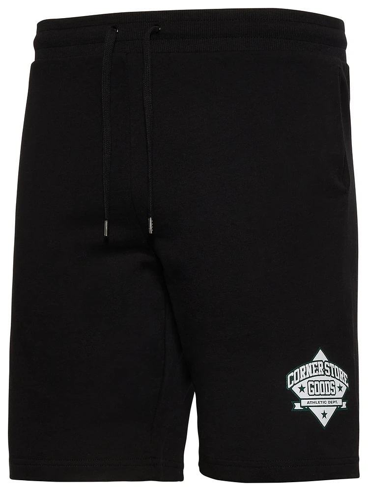 Black Athletic Fleece Shorts