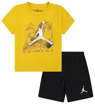 Jordan Boys Air 2 3D Shorts Set - Boys' Toddler Yellow/Black