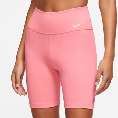 Nike Womens One Dri-FIT MR 7 Inch Shorts - Coral Chalk/White