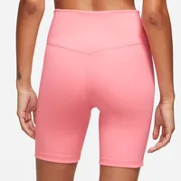 Nike Womens Nike One Dri-FIT MR 7 Inch Shorts - Womens Coral Chalk/White Size XS
