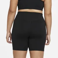 Nike Womens Nike Plus Size One MR 7" Tights 2.0 - Womens Black/White