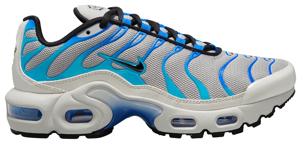 Nike Boys Air Max Plus - Boys' Grade School Running Shoes Light Smoke Grey/Black/Blue Lightning