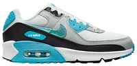 Nike Boys Air Max 90 - Boys' Grade School Basketball Shoes White/Blue Lightning/Blue Lightning