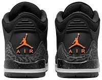 Jordan Boys Retro 3 - Boys' Grade School Basketball Shoes Black/Orange/Night Stadium