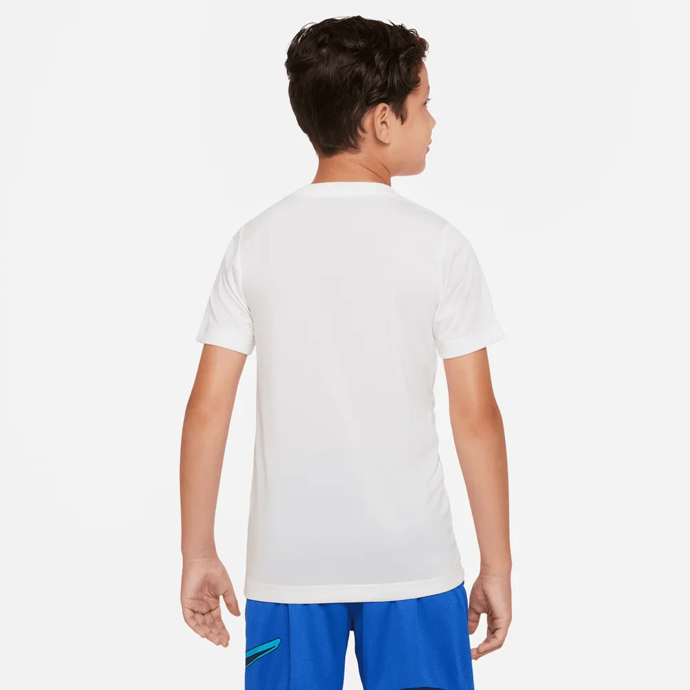 Nike Boys Nike Dri-FIT RLGD Swoosh T-Shirt - Boys' Grade School White/Black Size M