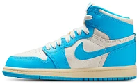 Jordan Boys Retro 1 High OG - Boys' Preschool Basketball Shoes Dark Powder Blue/Dark Blue/Sail