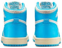 Jordan Boys Retro 1 High OG - Boys' Preschool Basketball Shoes Dark Powder Blue/Dark Blue/Sail