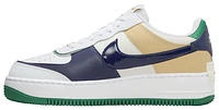 Nike Womens Air Force 1 Shadow - Shoes White/Midnight Navy/Malachite