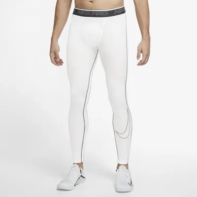 Nike Mens Nike Pro Dri-FIT Tights - Mens White/Black Size L