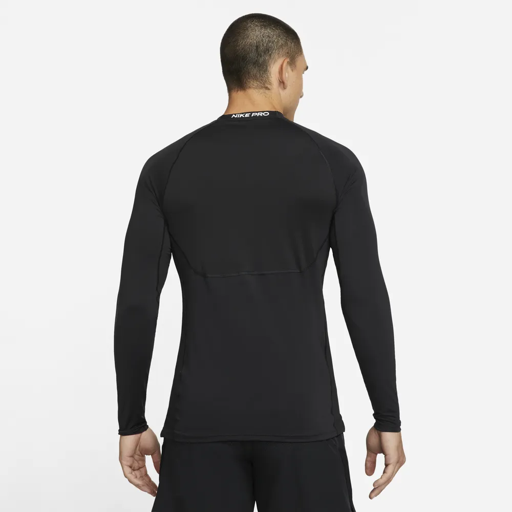 Nike Mens Nike Pro Dri-FIT Slim Long Sleeve Top - Mens Black/White Size XXL