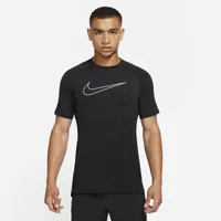 Nike Mens Nike Pro Dri-FIT Slim Top - Mens White/Black Size XL