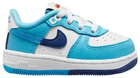 Nike Boys Force 1 LV8 2 - Boys' Toddler Basketball Shoes Light Photo Blue/White