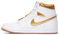 Jordan Womens AJ1 High Remastered - Basketball Shoes White/Gold